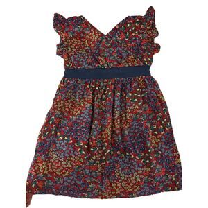 Tea Collection Red Floral Dress size 5